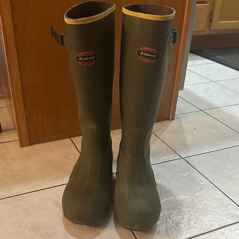 LaCrosse Olive Green Men’s Outdoor High Performance Rubber Boots - Picture 1 of 11